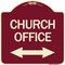 Signmission Church Parking W/ Bidirectional Arrow Heavy-Gauge Aluminum Sign, 18" x 18", BU-1818-24273 A-DES-BU-1818-24273 - alternate 1